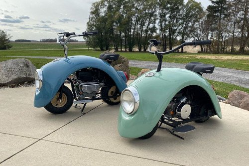 Оригинальный Volkswagen Beetle перепрофилирован в модный старомодный мини-байк!